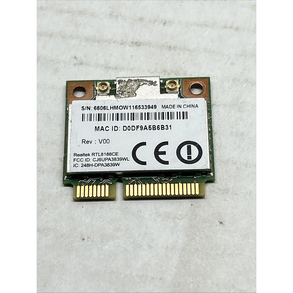 Toshiba Wifi Card Anatel Realtek P/N: 3839U-1MPC (Tested/Working)